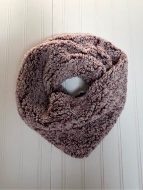 Cozy Plush Infinity Scarf in Dusty Mauve